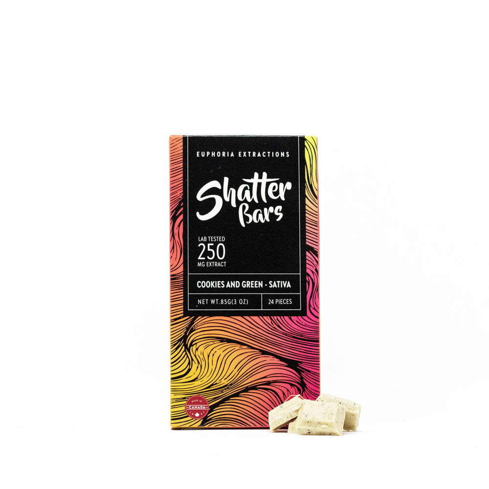 EUPHORIA EXTRACTIONS THC CHOCOLATE SHATTER BARS | 250MG EDIBLES