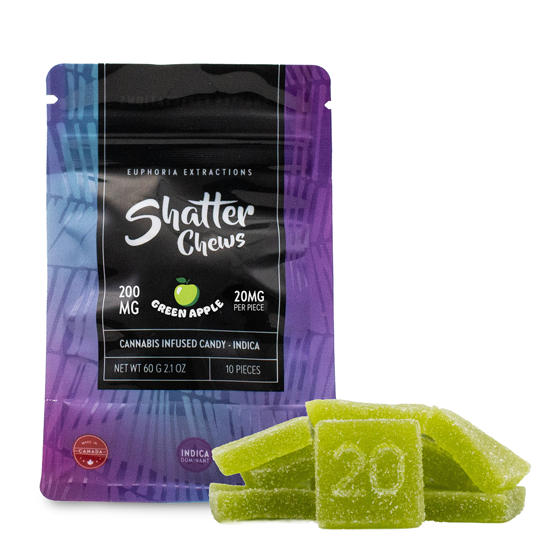 EUPHORIA EXTRACTIONS THC SHATTER CHEWS SNACK PACK GUMMIES | 200MG EDIBLES
