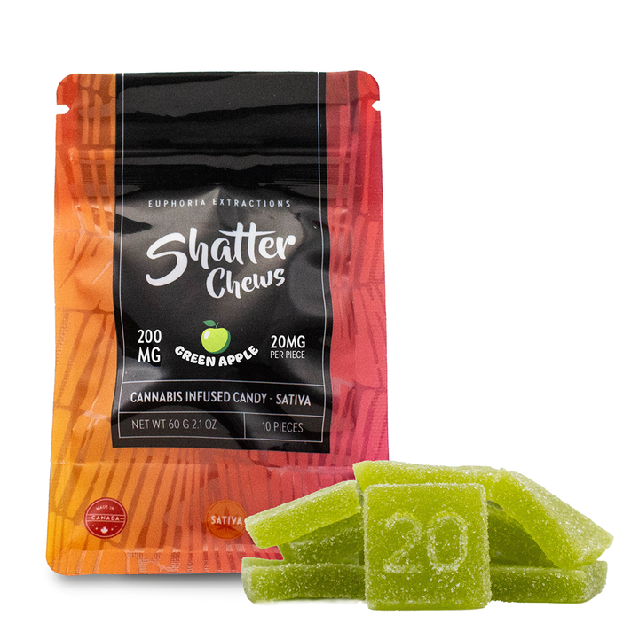 EUPHORIA EXTRACTIONS THC SHATTER CHEWS SNACK PACK GUMMIES | 200MG EDIBLES