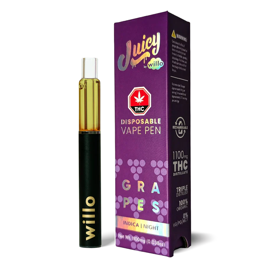 WILLO THC JUICY DISPOSABLE VAPE PEN | 1100MG