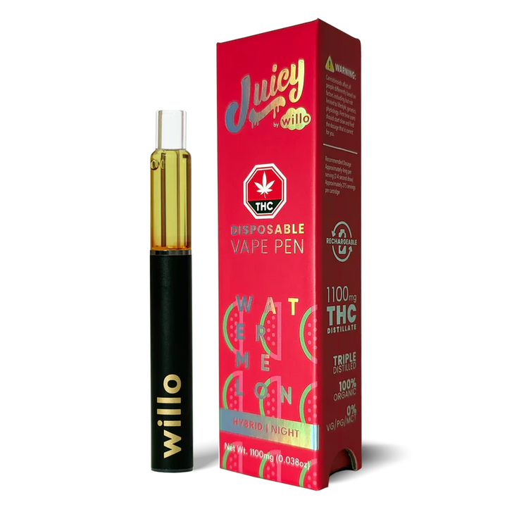 WILLO THC JUICY DISPOSABLE VAPE PEN | 1100MG