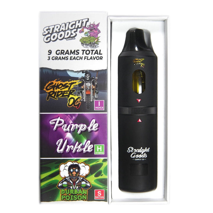 STRAIGHT GOODS THC TRIPLE CHAMBER DISPOSABLE VAPE PEN | 9G